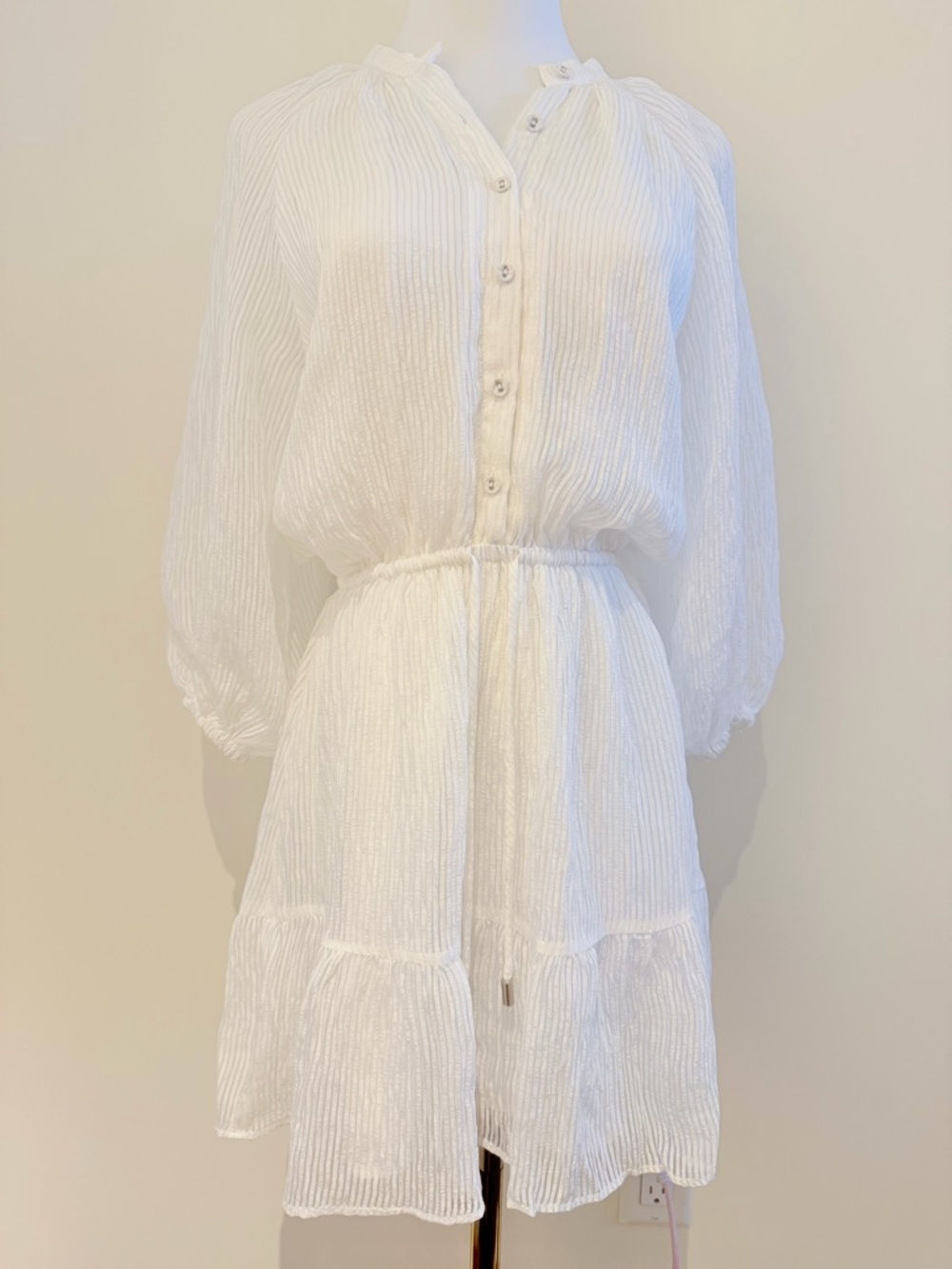 MINKPINK White Button-Front Mini Dress